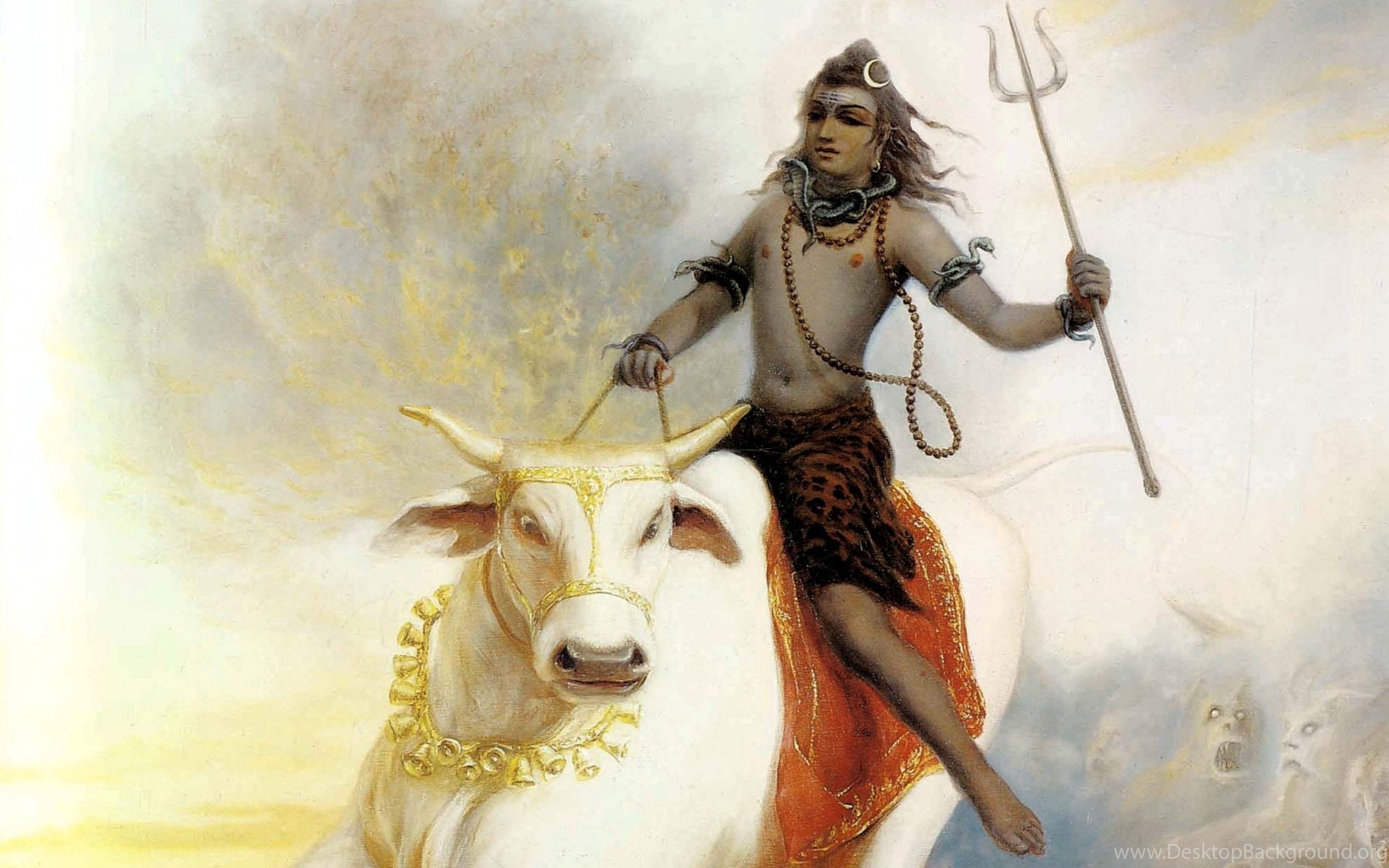 Original Size - Lord Shiva On Nandi , HD Wallpaper & Backgrounds