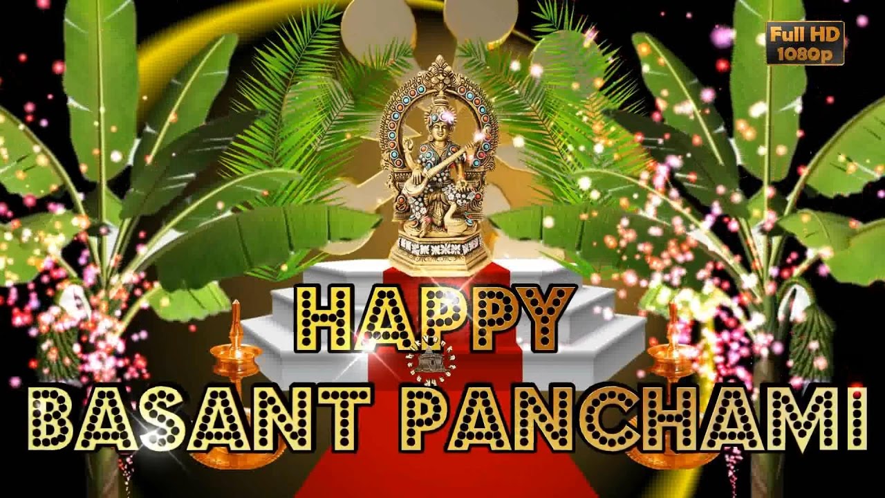 Happy Basant Panchami 2019,saraswati Puja Wishes,whatsapp - Good Morning Happy Basant Panchami , HD Wallpaper & Backgrounds