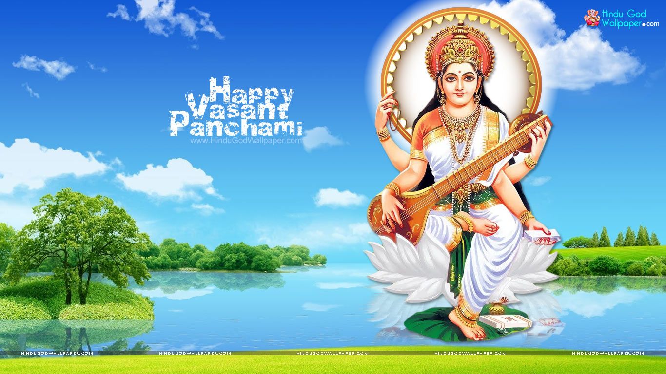 Free Download Basant Panchami Wallpapers - Saraswati Puja 2019 Date , HD Wallpaper & Backgrounds