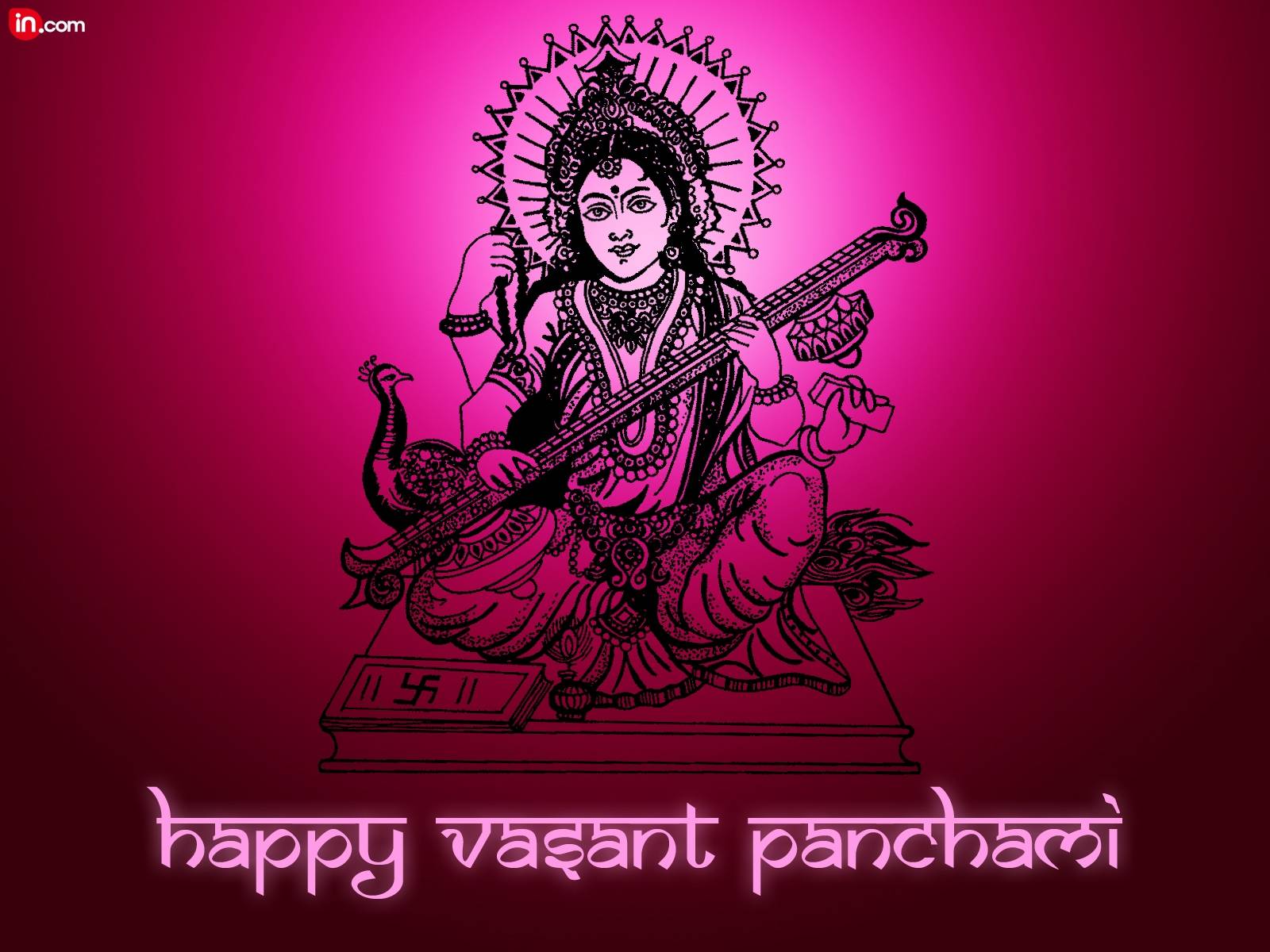 Vasant Panchami Hd Desktop Wallpaper - Happy Basant Panchami 2019 , HD Wallpaper & Backgrounds