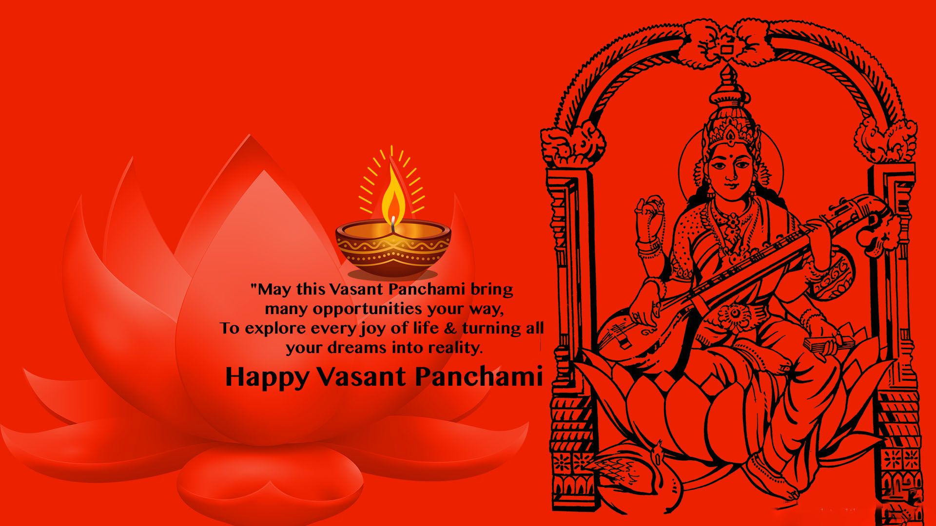 Vasant Panchami Hd Wallpapers Download - Happy Basant Panchami 2018 , HD Wallpaper & Backgrounds