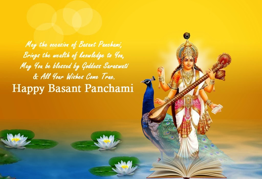All Around Are Beautiful Sights, Flowers, Birds, Sweets - Goddess Saraswati Basant Panchami , HD Wallpaper & Backgrounds
