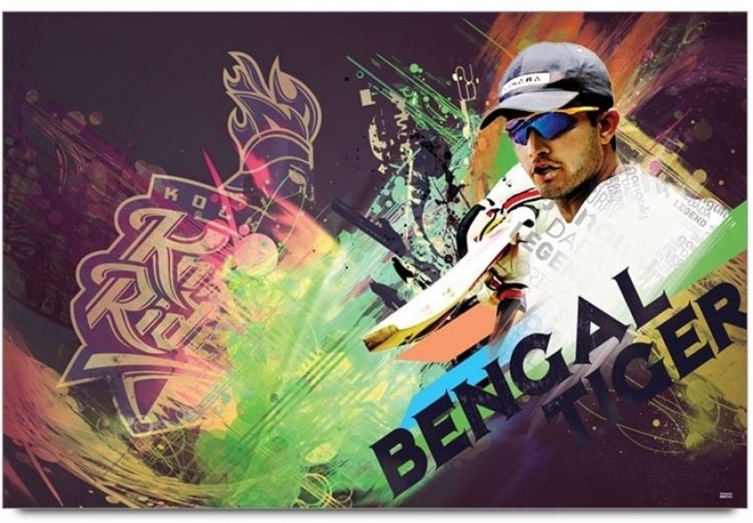 Ipl Cricket Saurav Ganguly Bengal Tiger Photographic - Kolkata Knight Riders New , HD Wallpaper & Backgrounds