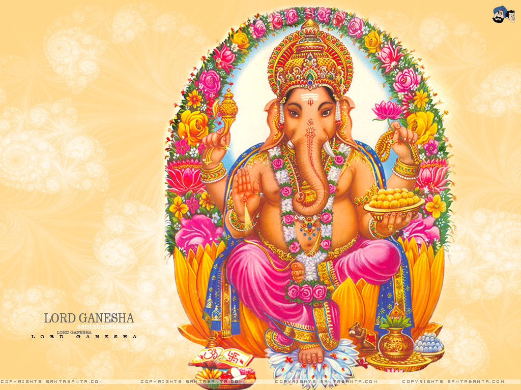 Lord Ganesha Wallpaper - God Of Ganesha Images Download , HD Wallpaper & Backgrounds