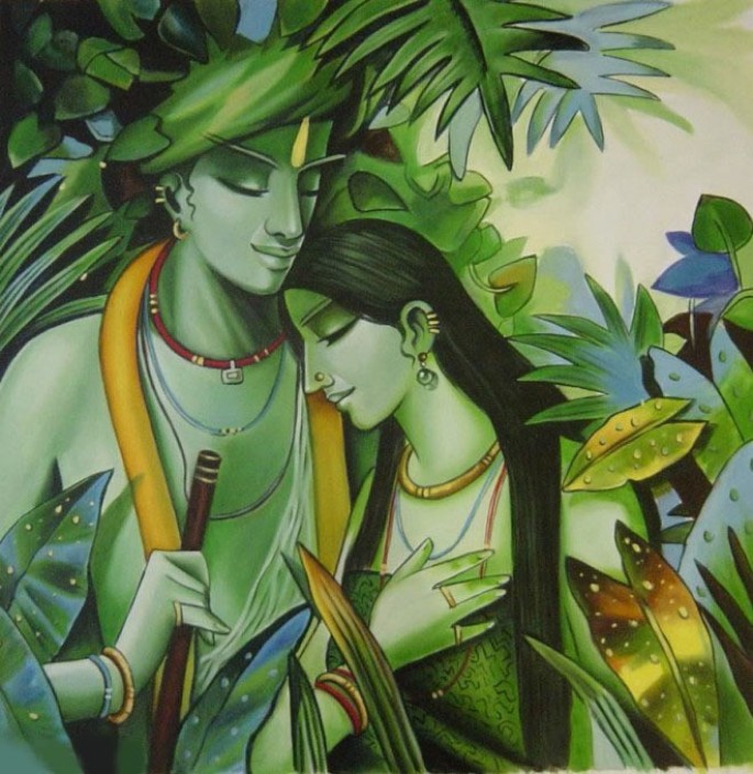 Pin On Abc - Painting Radha Krishna Hd - 1080x2160 - Download HD Wallpaper  - WallpaperTip
