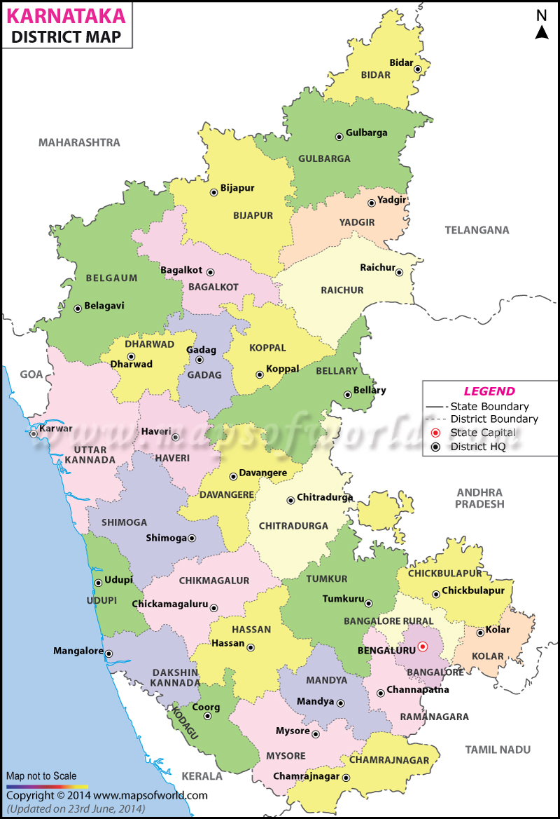 Karnataka Map In Kannada , HD Wallpaper & Backgrounds
