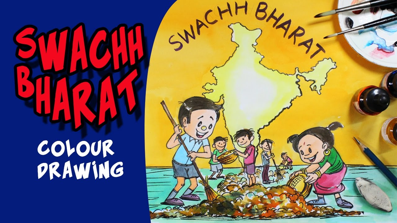 Drawn Cards Swachh Bharat Abhiyan - Chart On Swachh Bharat , HD Wallpaper & Backgrounds