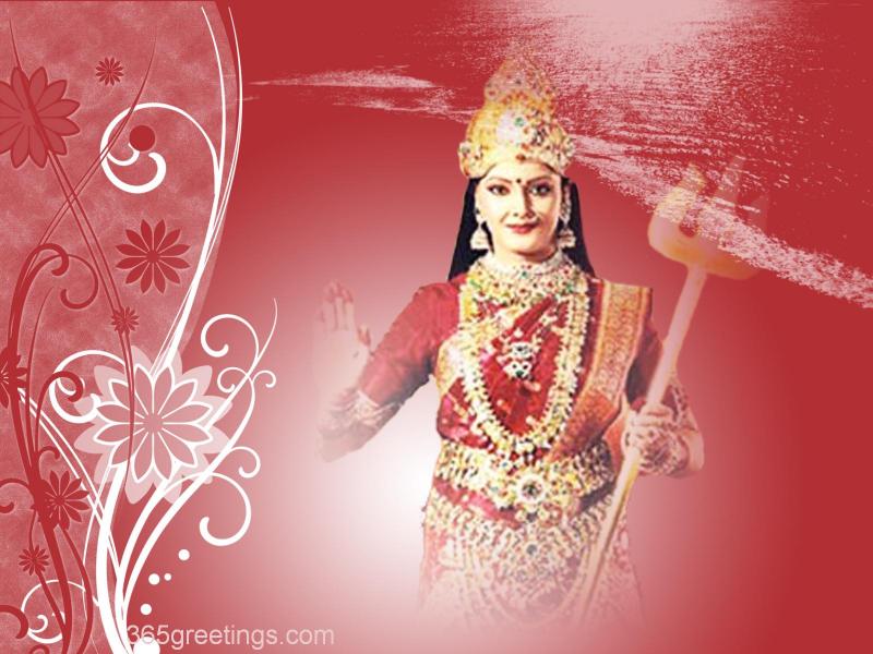 Goddess Maa Santoshi Hd Wallpapers - Jai Santoshi Maa , HD Wallpaper & Backgrounds