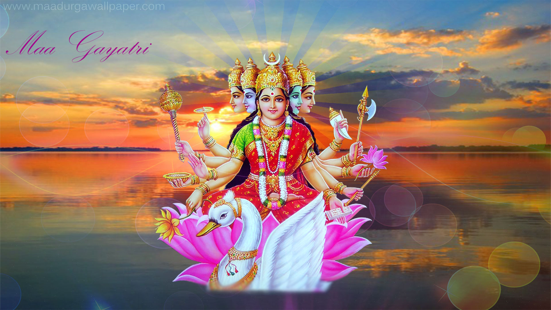 Maa Wallpaper Hd - Gayatri Mata Full Hd , HD Wallpaper & Backgrounds