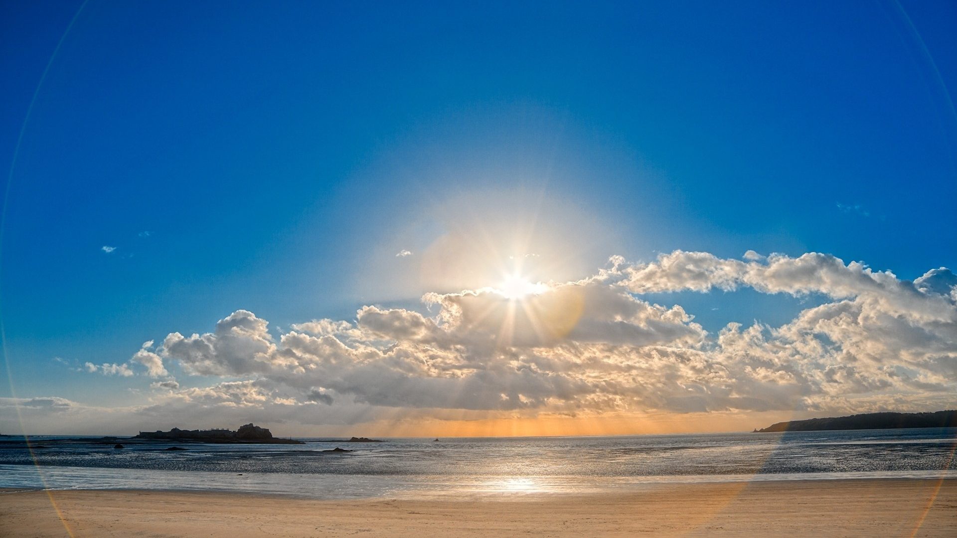 Photography Sunsets Scenario Oceans Beach Beautiful - Beautiful Sunshine Beach , HD Wallpaper & Backgrounds