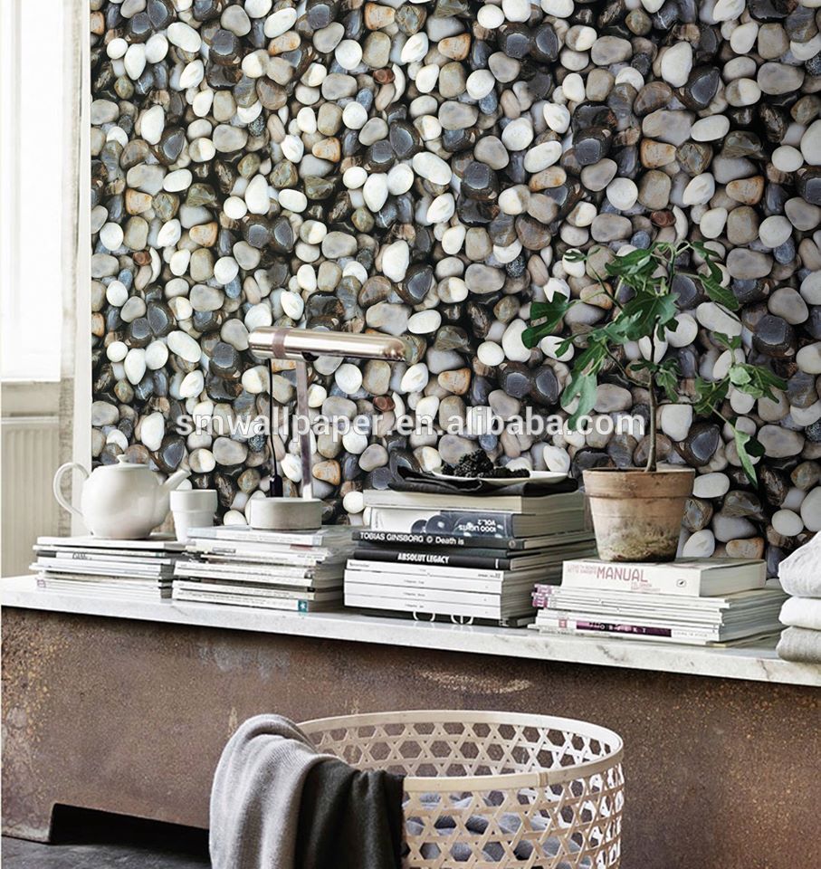 3d Stone Brick Design Pvc Wallpaper For Nigeria Market Pvc
