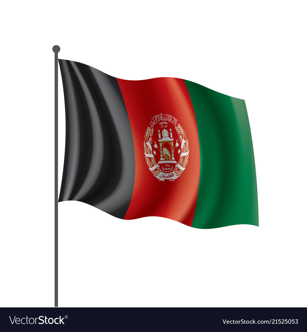 Afghanistan Flag On A White Vector Image - Vector Graphics , HD Wallpaper & Backgrounds