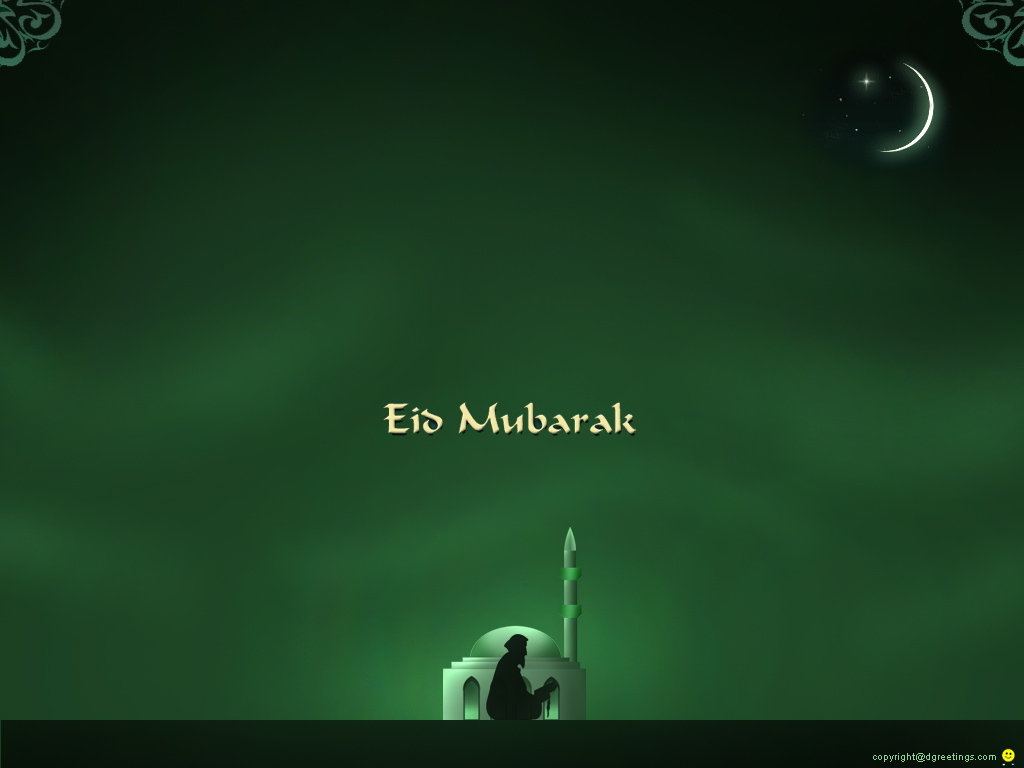 Green Hd Eid Wallpapers - Eid Ka Chand Mubarak , HD Wallpaper & Backgrounds