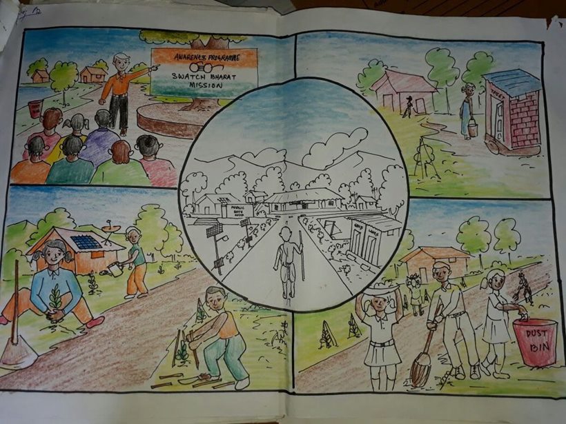 Swachh Bharat, Swachh Bharat Painting Contest, Swachh - Swachh Bharat Abhiyan Drawing , HD Wallpaper & Backgrounds