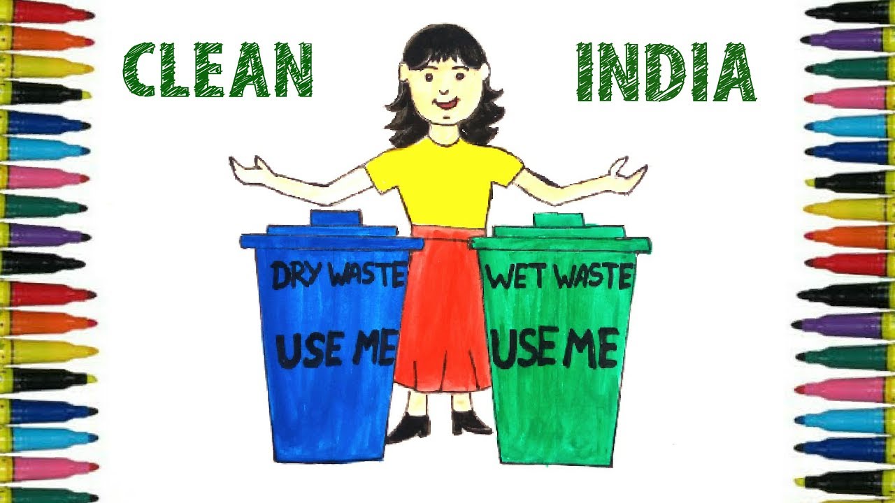 #swachchhbharat #cleanindiaposter #mycreativeart - Poster On Clean India , HD Wallpaper & Backgrounds