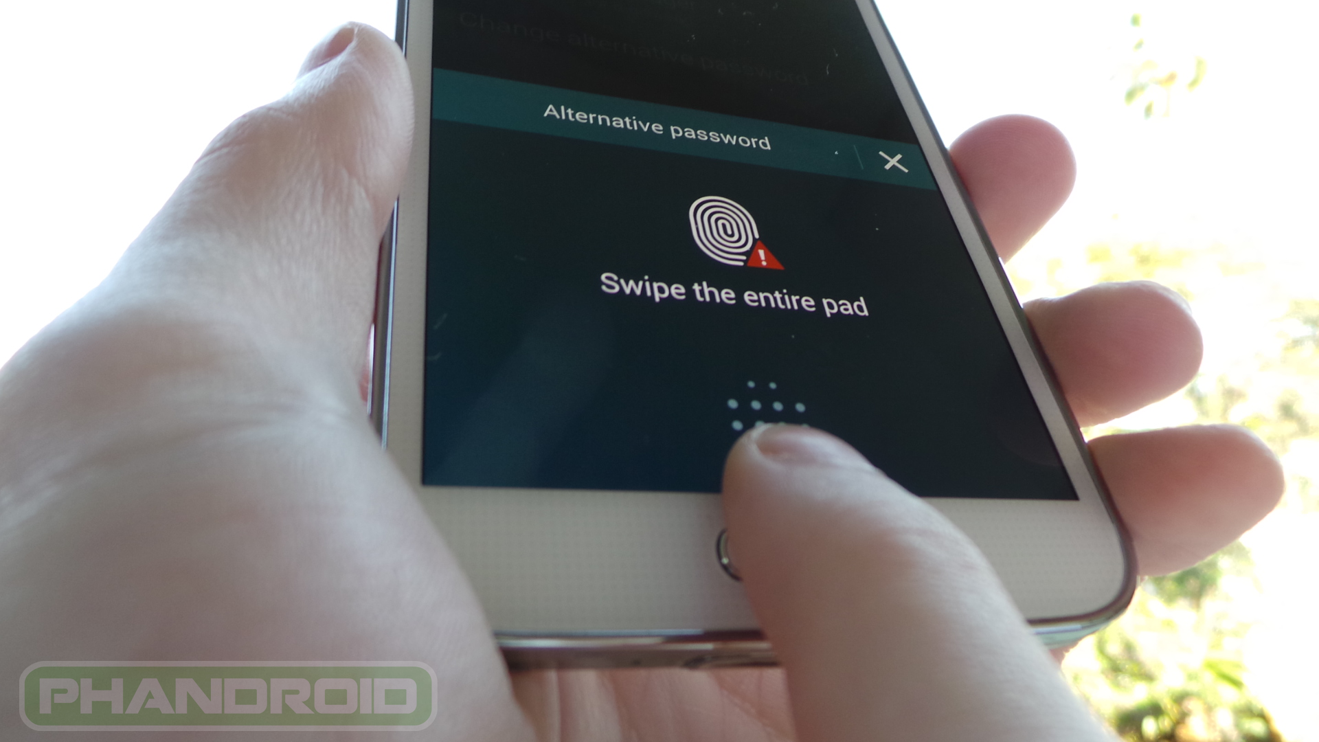 Galaxy S5 Fingerprint Reader - Samsung With Fingerprint Scanner , HD Wallpaper & Backgrounds