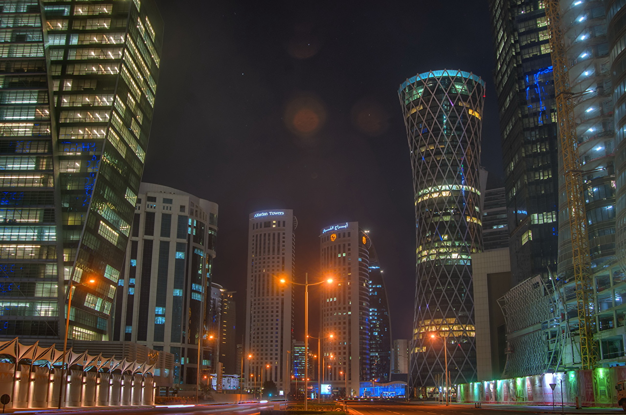 1280 X - Doha Qatar Nuit , HD Wallpaper & Backgrounds