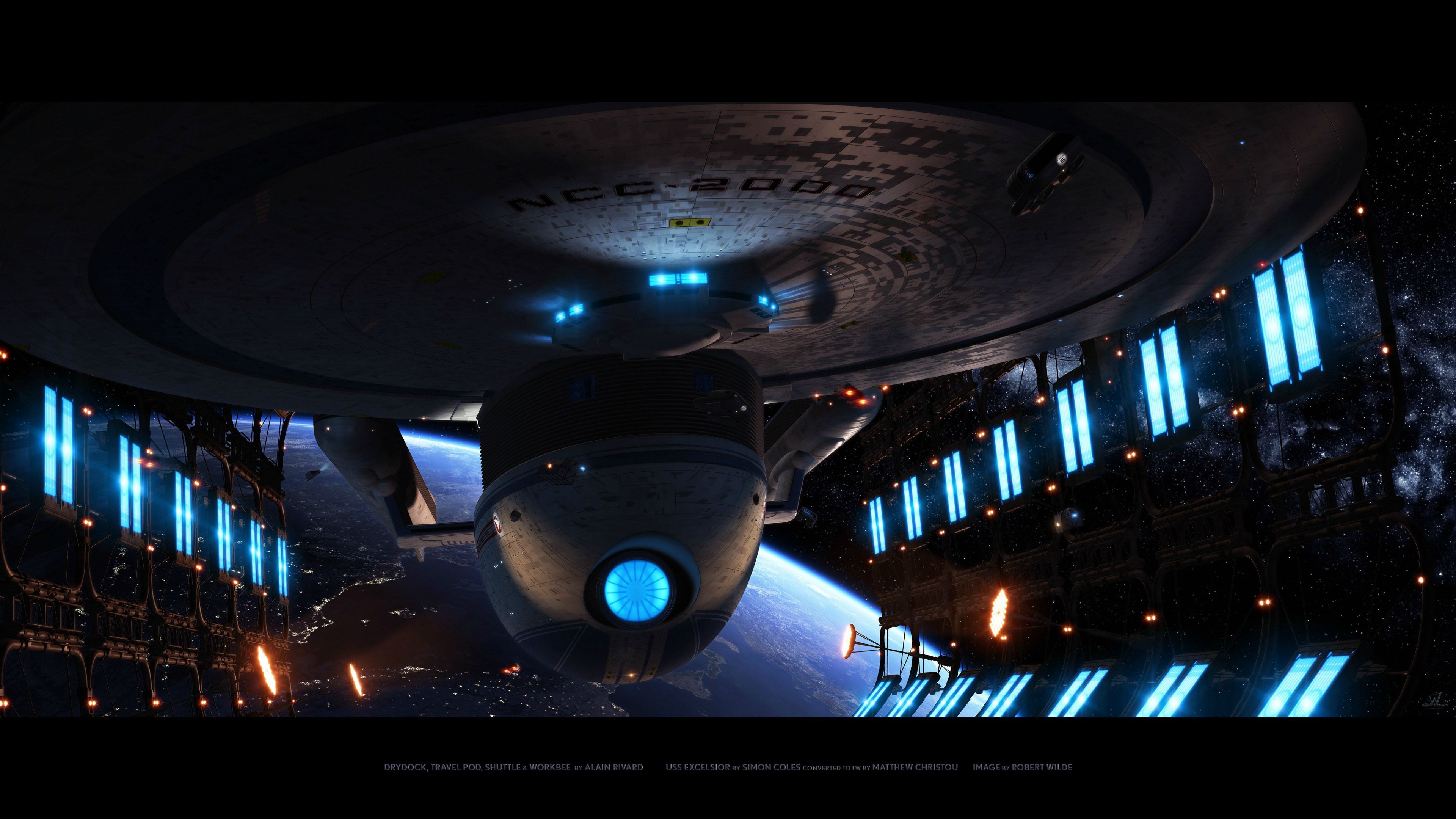 Ultra Hd 4k Resolution - Sci Fi Spaceship Lights , HD Wallpaper & Backgrounds