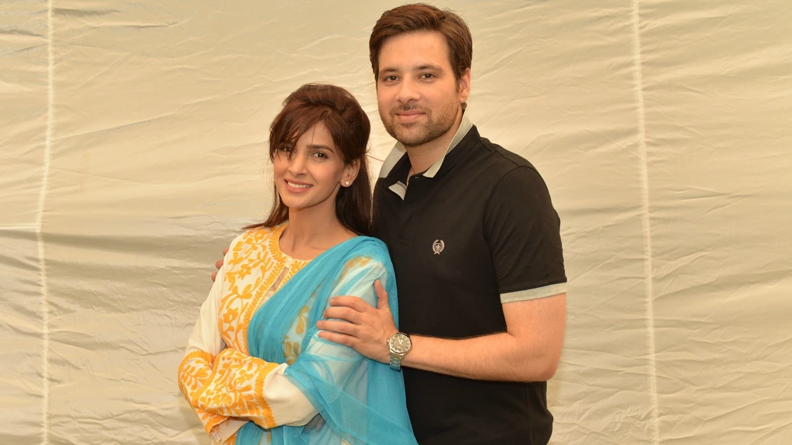 The Happily Wedded Couple Of Sangat - Saba Qamar And Mikaal Zulfiqar , HD Wallpaper & Backgrounds