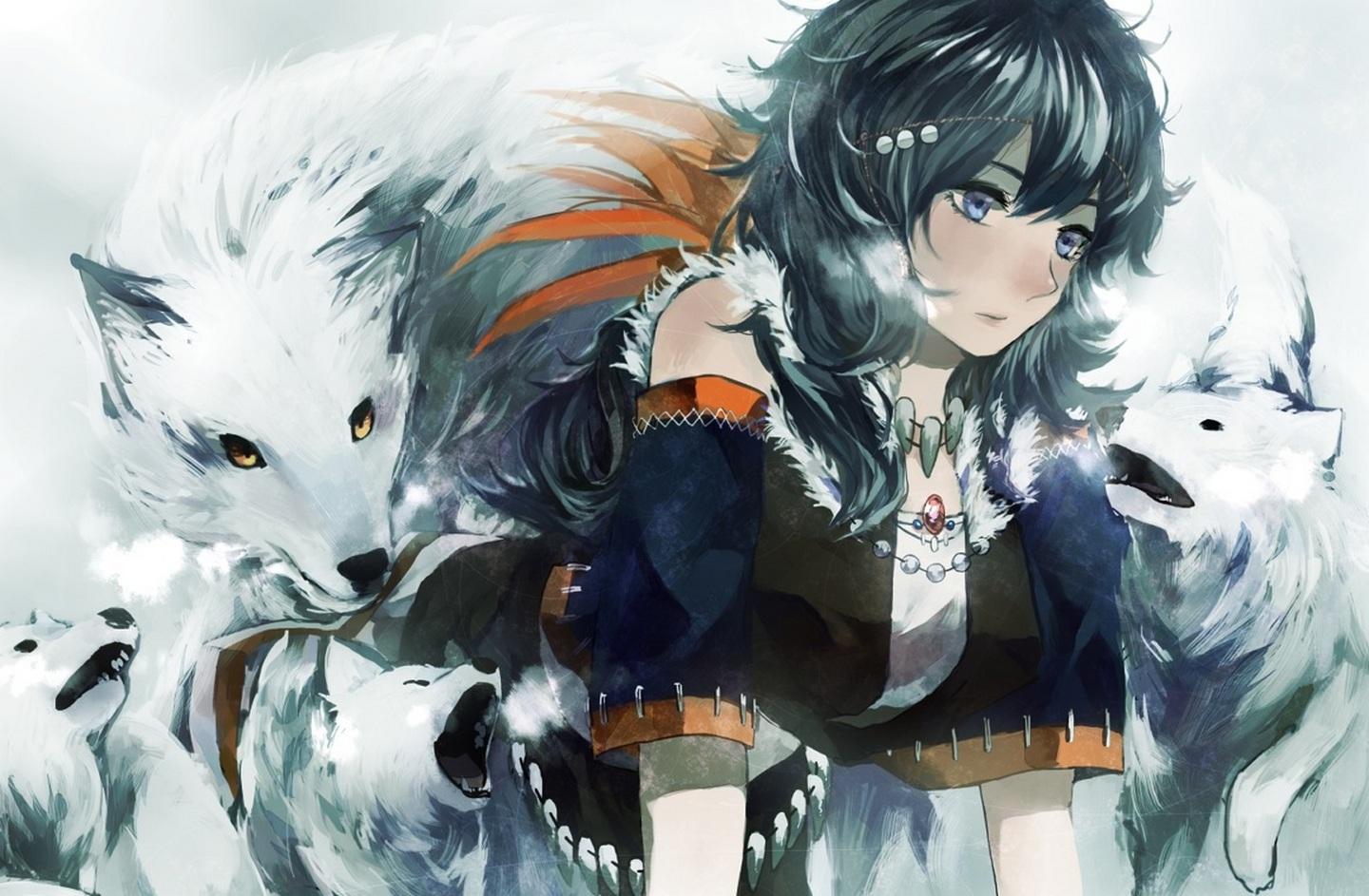 Anime Wolf Girl Wallpaper, 47 Widescreen Hd Wallpapers , HD Wallpaper & Backgrounds