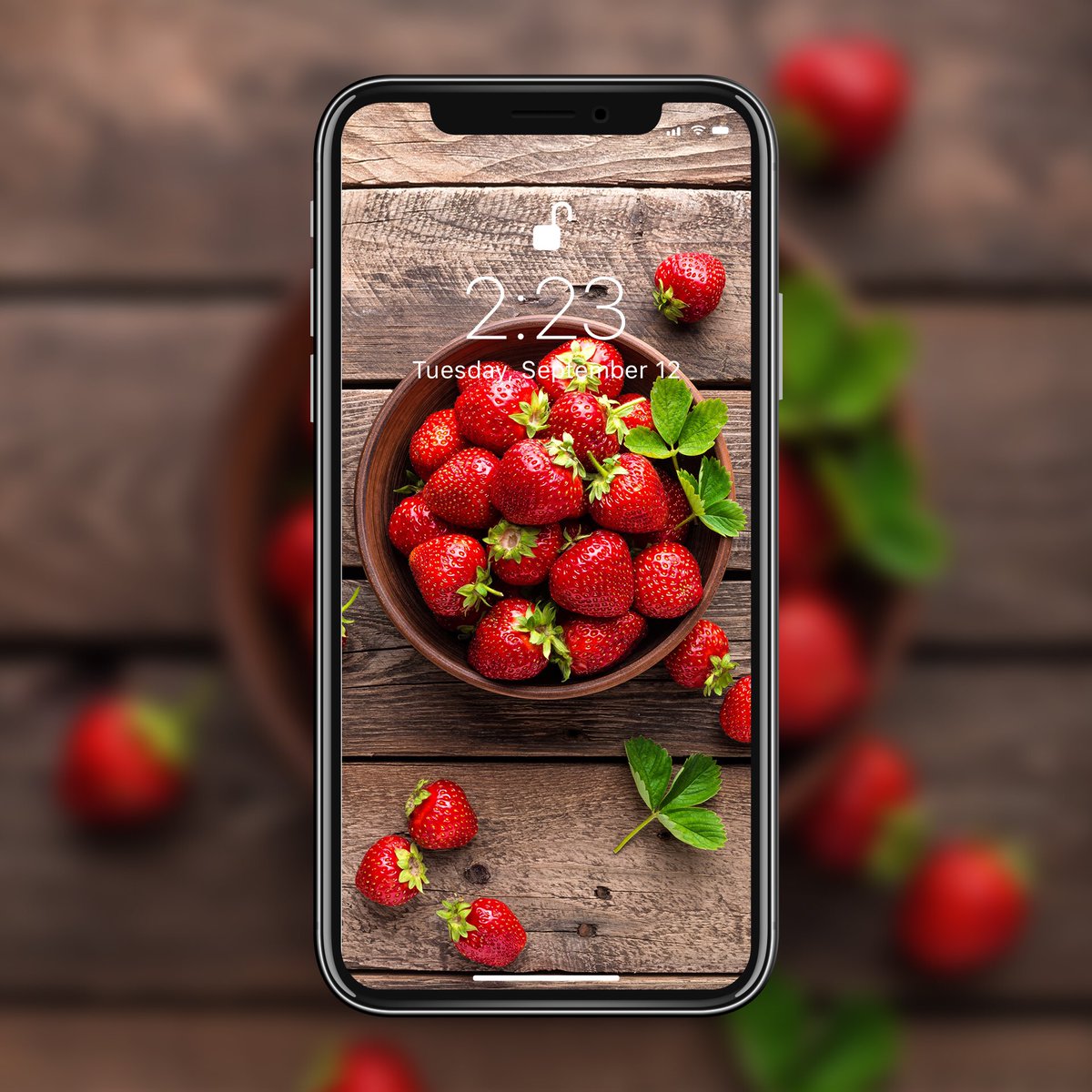 Everpix - Iphone X Strawberry Hd Mobile , HD Wallpaper & Backgrounds