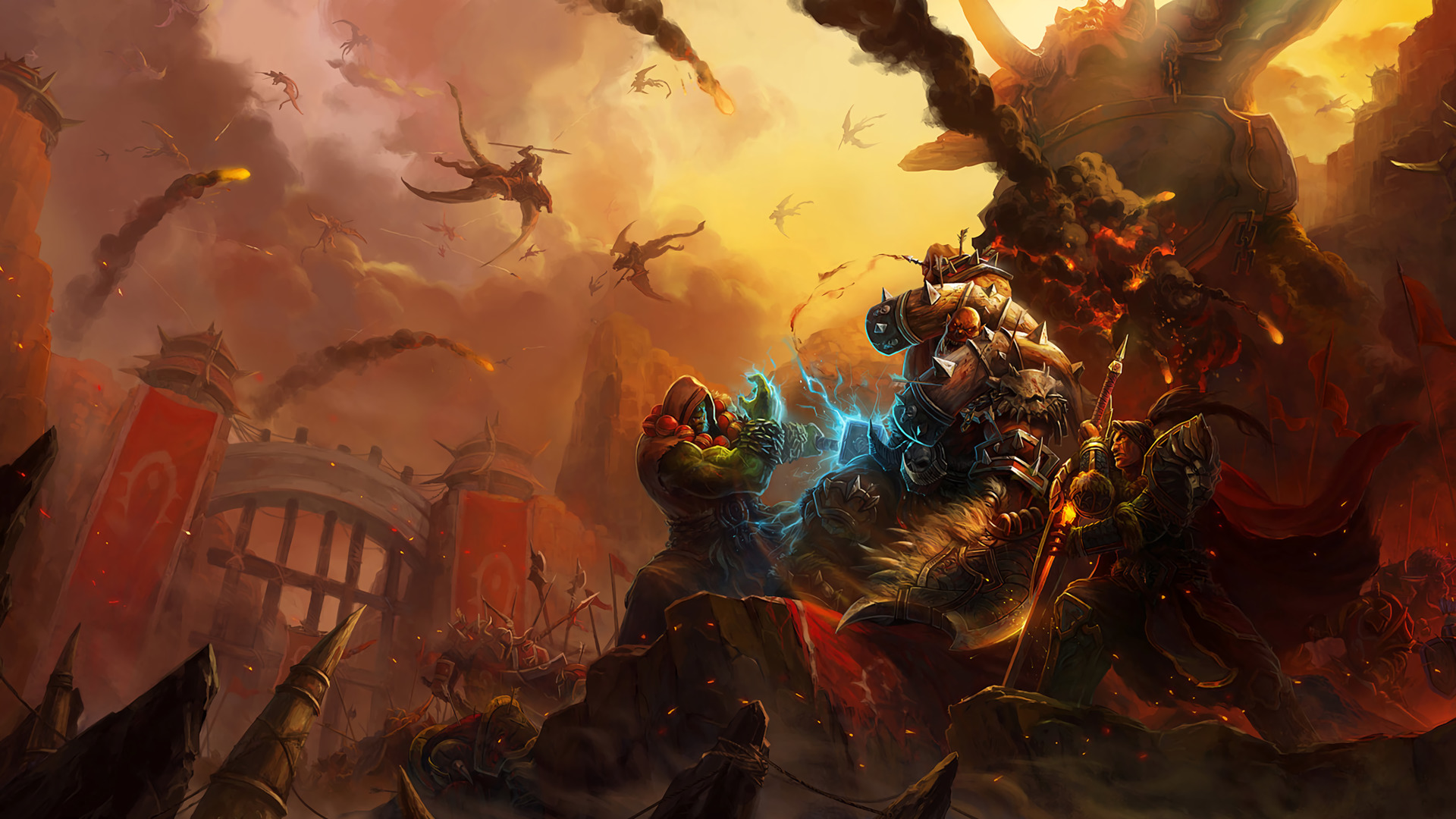 World Of Warcraft Thrall Wallpaper And Background Jpg - Siege Of Orgrimmar Art , HD Wallpaper & Backgrounds