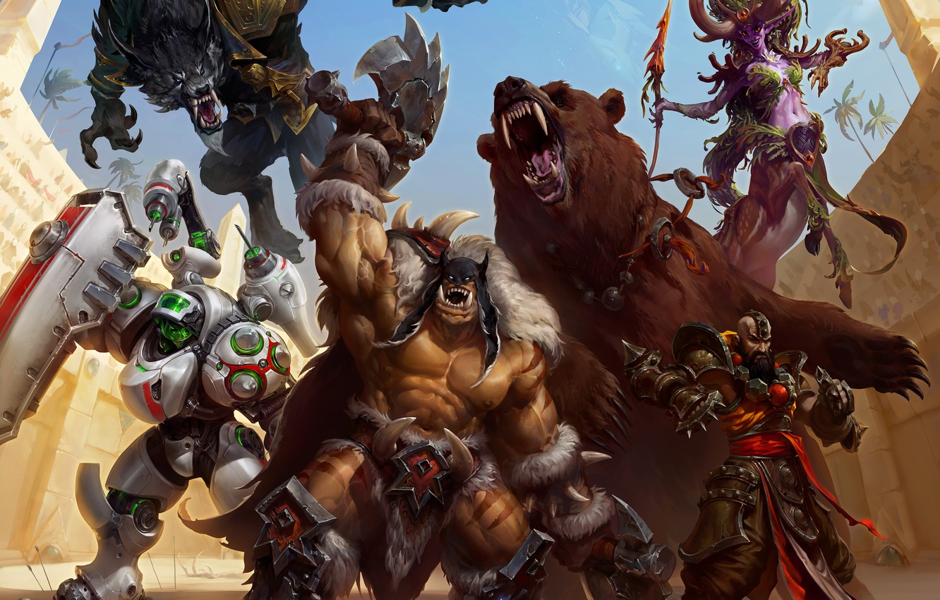 Photo Wallpaper Bear, Rexxar, Heroes Of The Storm, - Heroes Of The Storm Phone , HD Wallpaper & Backgrounds