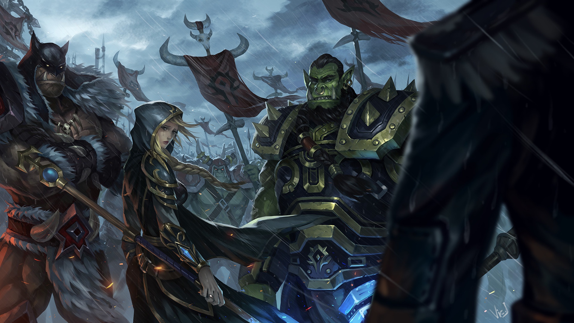 World Of Warcraft Hd Wallpaper - Wow Orc Fan Art , HD Wallpaper & Backgrounds