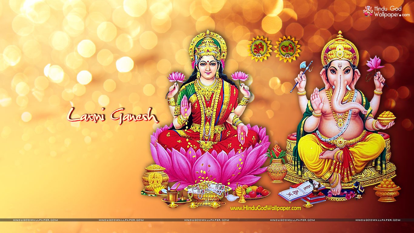 Maa Laxmi Hd Wallpaper - Lord Ganesh And Lakshmi , HD Wallpaper & Backgrounds