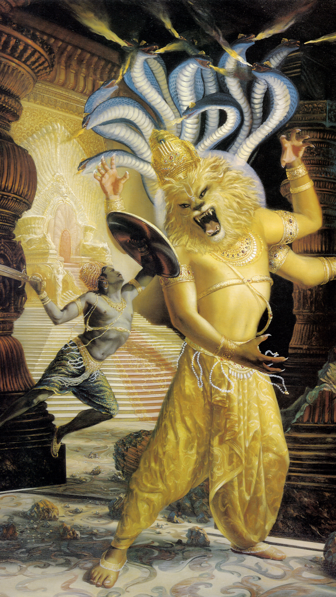 Hd Wallpapers - Lord Narasimha , HD Wallpaper & Backgrounds