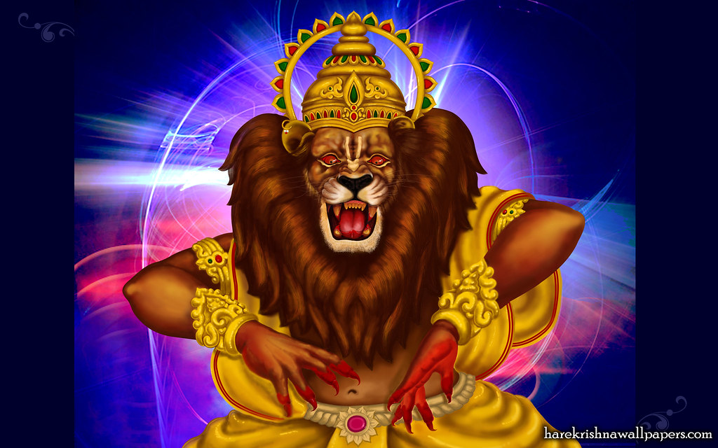 Sri Narasimha Deva Wallpaper - Lord Narasimha , HD Wallpaper & Backgrounds