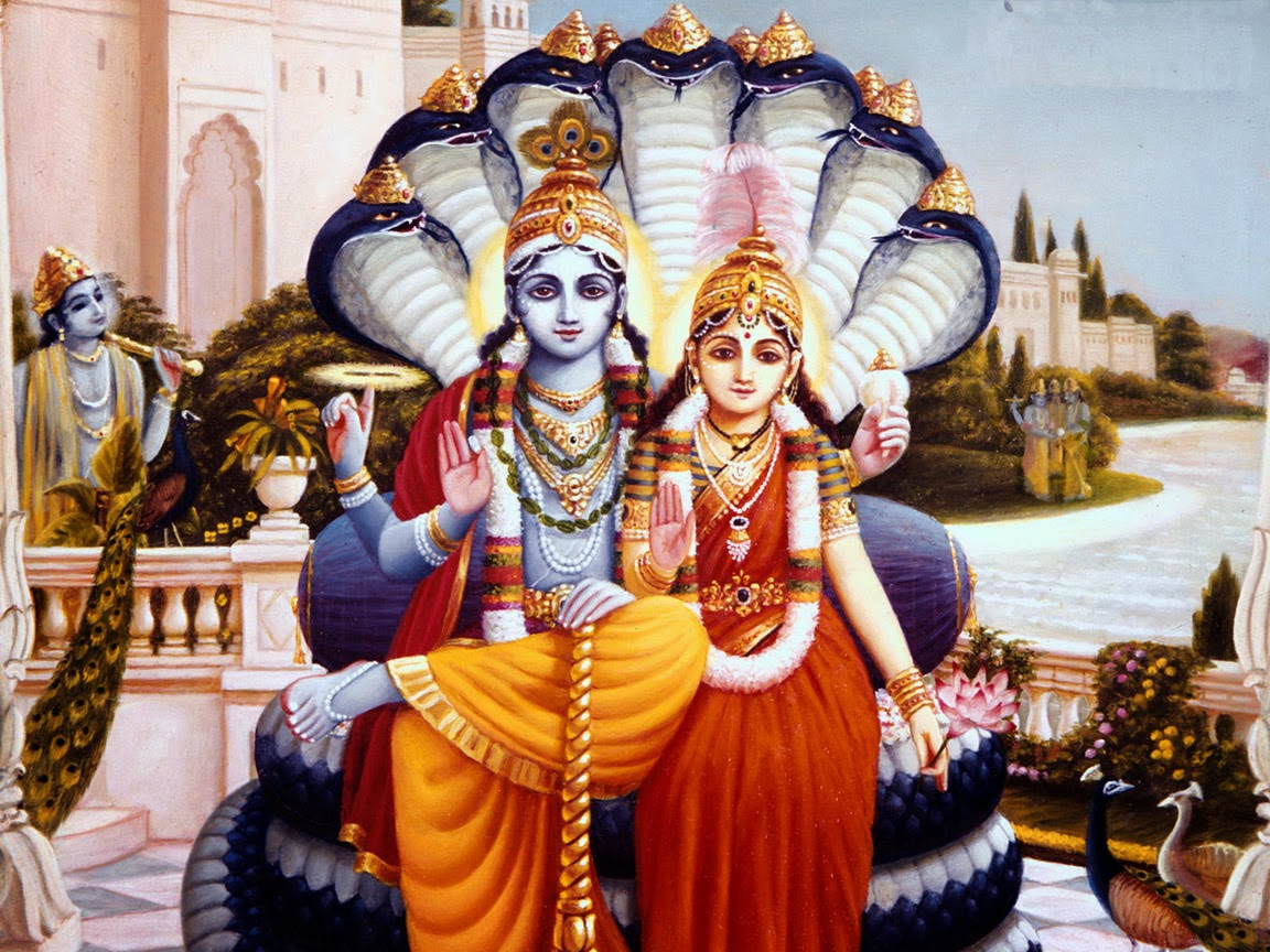 Download Lord Vishnu And Maa Lakshmi Wallpaper Download - Lakshmi Narayana , HD Wallpaper & Backgrounds