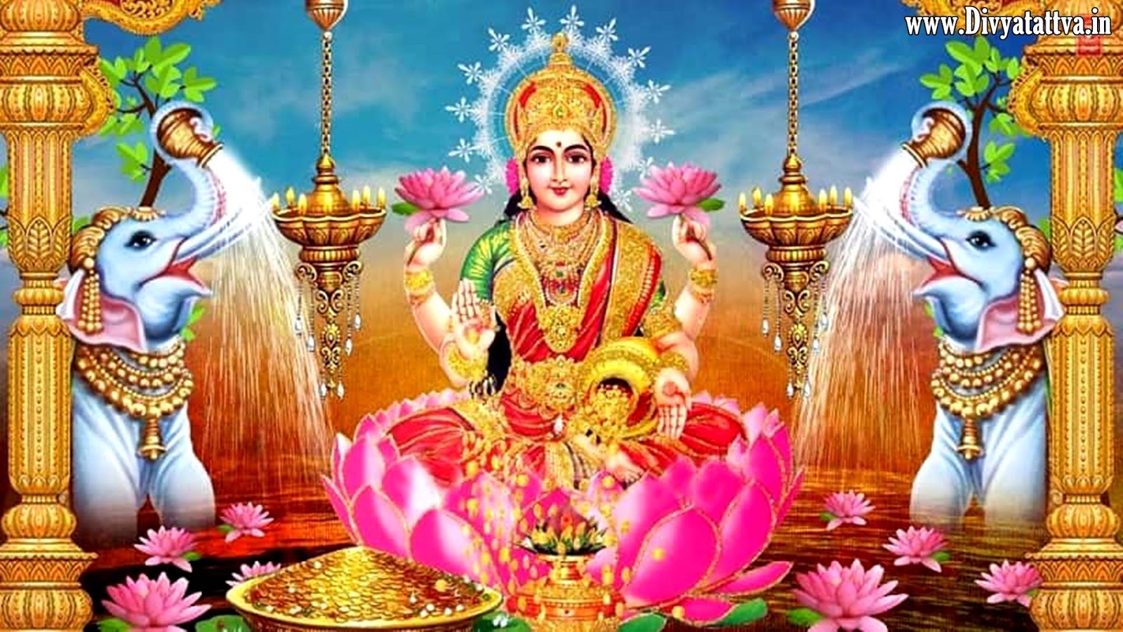 Laxmi Devi Wallpaper - Laxmi Mantra , HD Wallpaper & Backgrounds