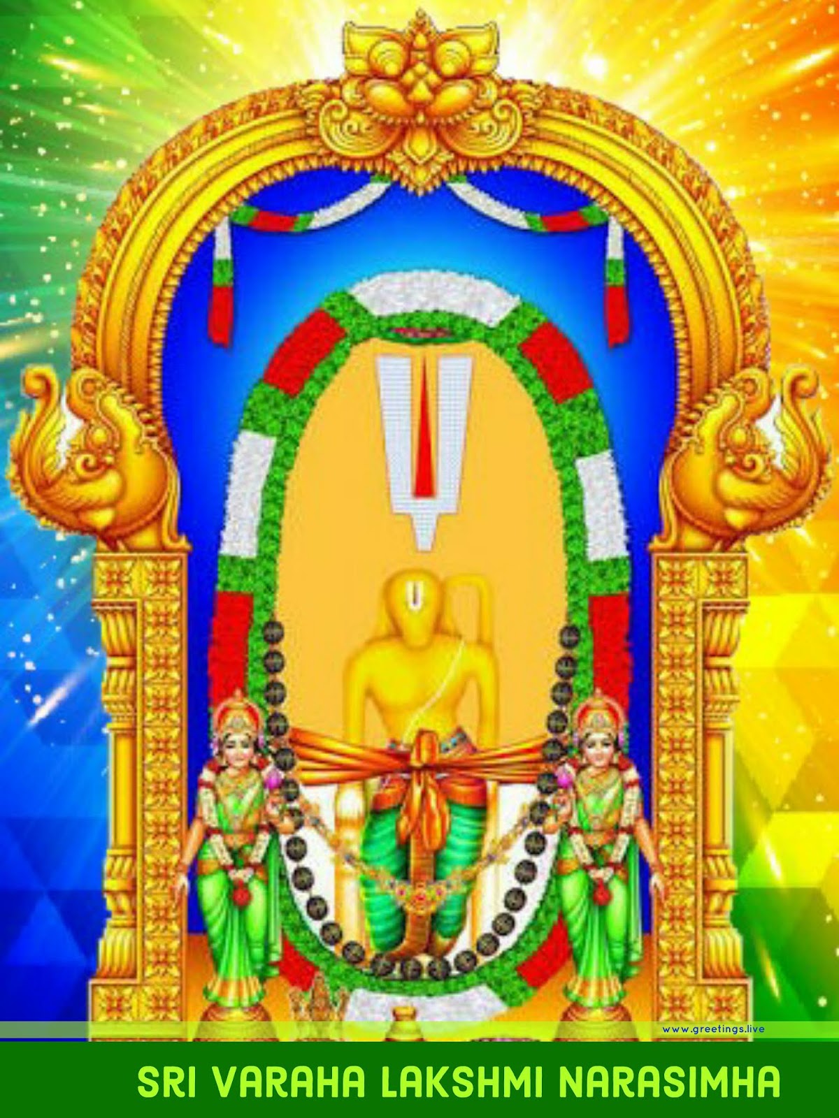 Lord Narasimha Wallpapers 642798 Source - Sri Varaha Lakshmi Narasimha Swamy Simhachalam , HD Wallpaper & Backgrounds