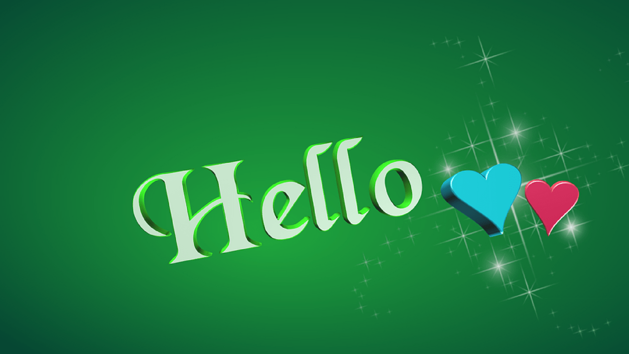 Hello Images For Her - Green Hello , HD Wallpaper & Backgrounds