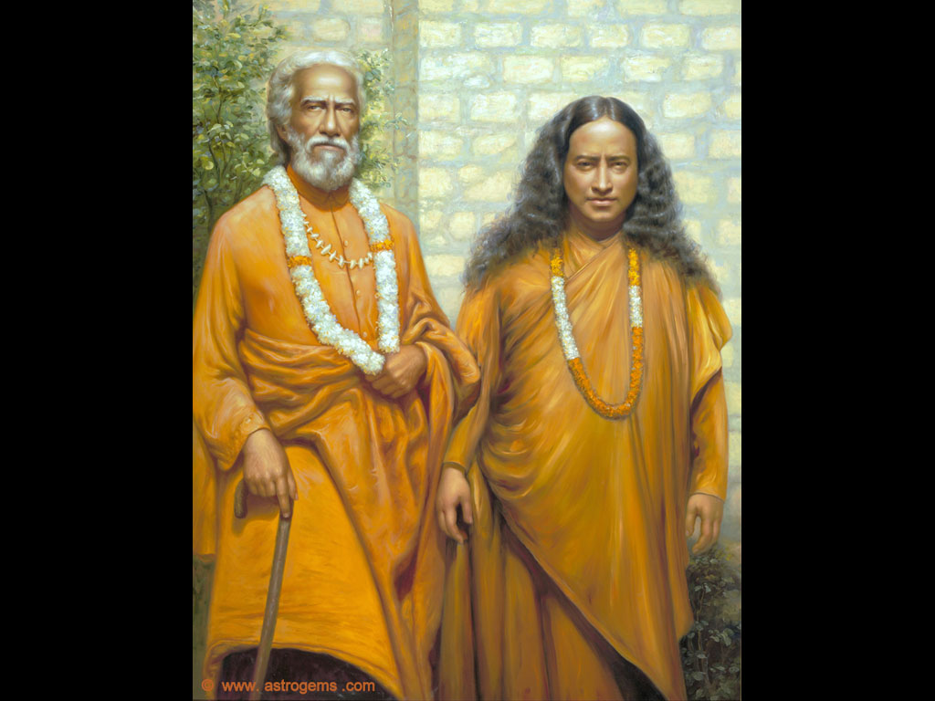 To 183 Free Yogananda Wallpapers - Yogananda With Sri Yukteswar , HD Wallpaper & Backgrounds