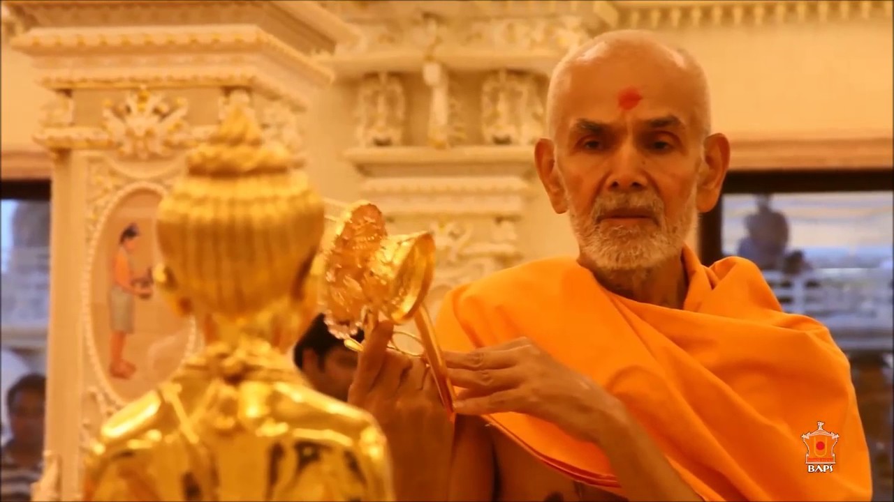 Baps Aarti Hd New With Hdh Mahant Swami Maharaj Swaminarayan - Hdh Mahant Swami Maharaj Hd , HD Wallpaper & Backgrounds