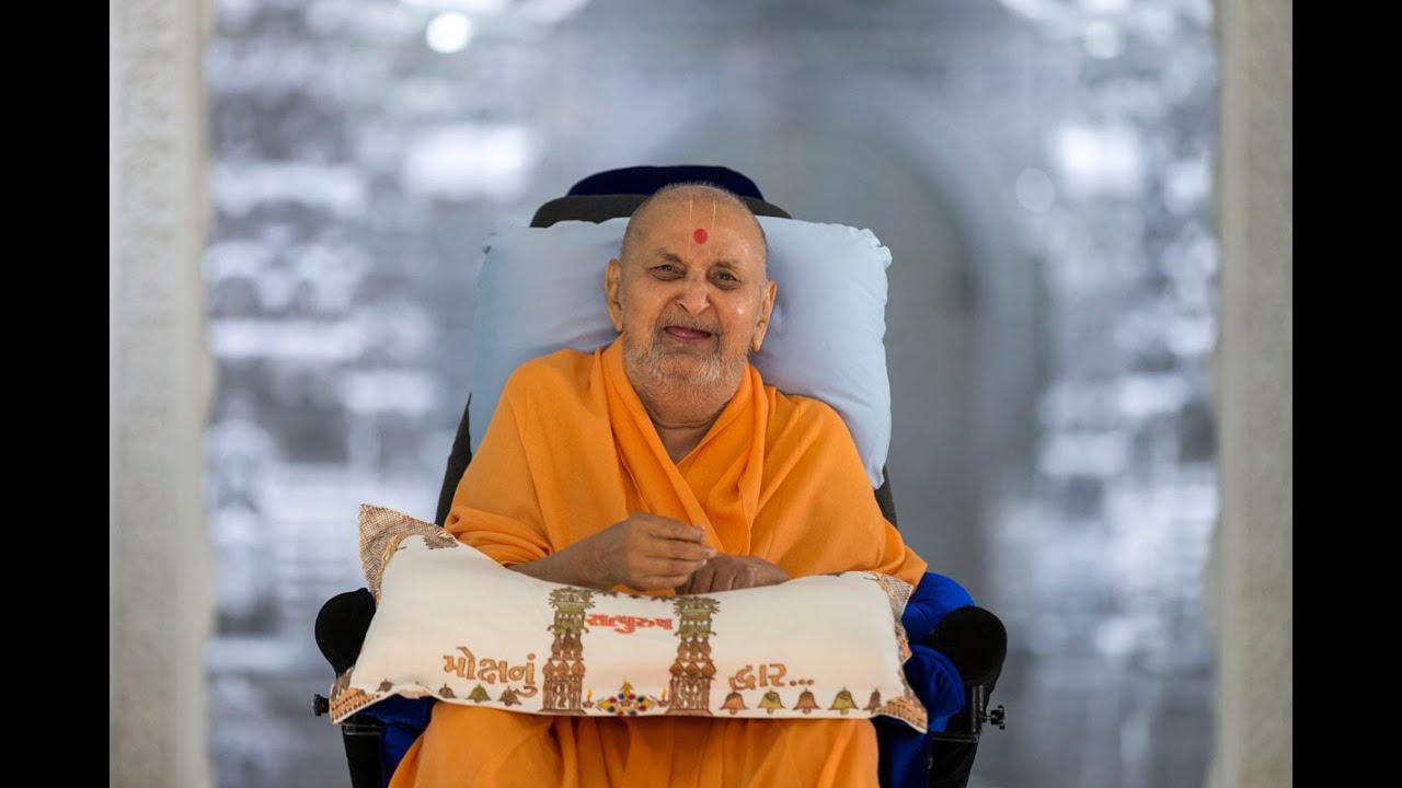 Mahant Swami Hd Wallpaper Guruhari Darshan Mandir Visit - Pramukh Swami Maharaj Robbinsville , HD Wallpaper & Backgrounds