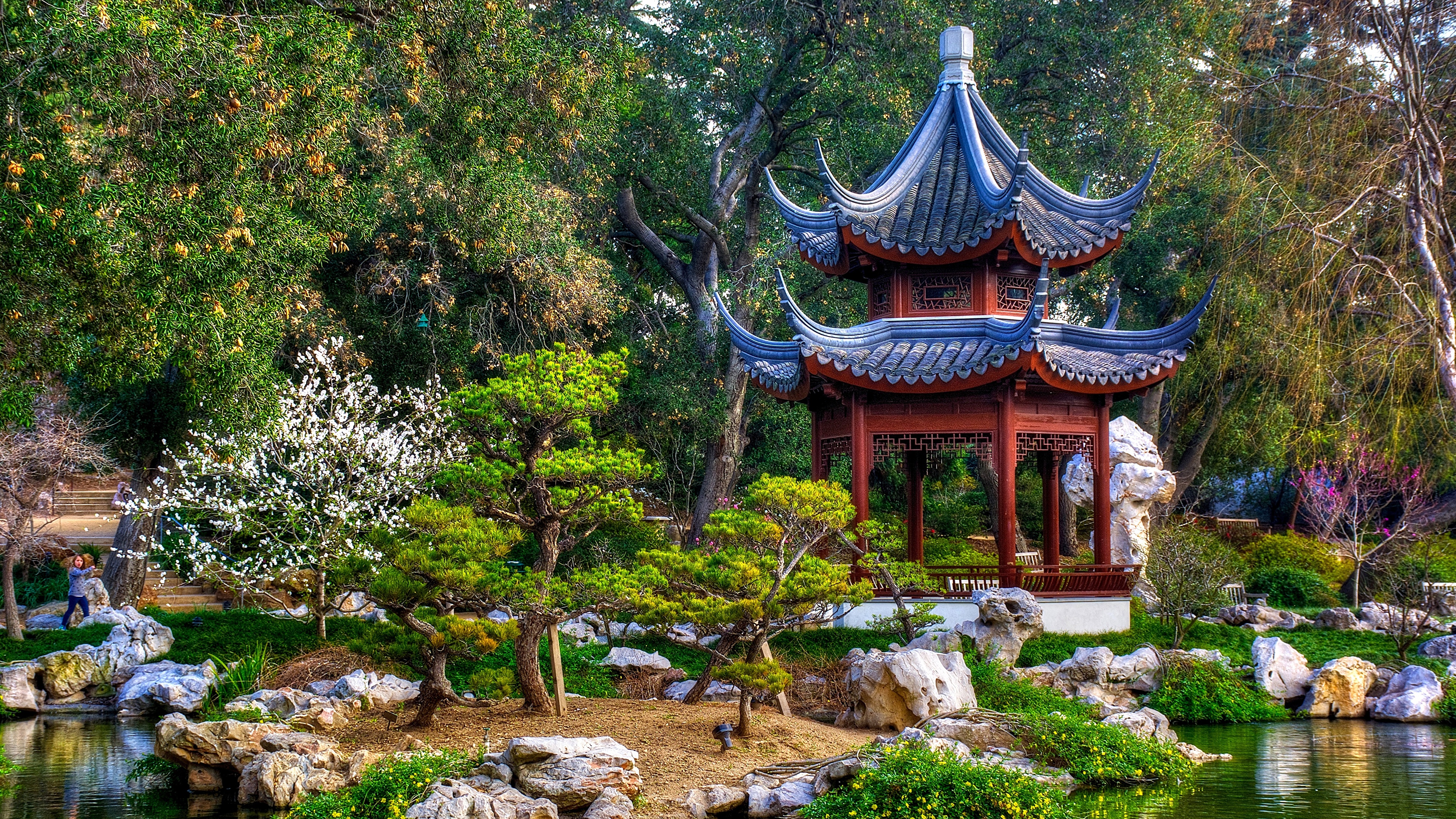 Botanical Garden, Shed, Plant, Garden, Japanese Garden - Japanese Garden Pond Art , HD Wallpaper & Backgrounds