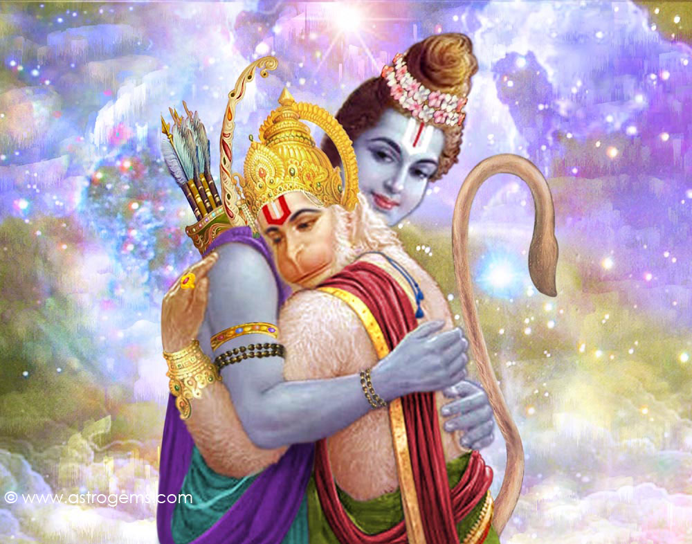 Lord Hanuman And Rama , HD Wallpaper & Backgrounds