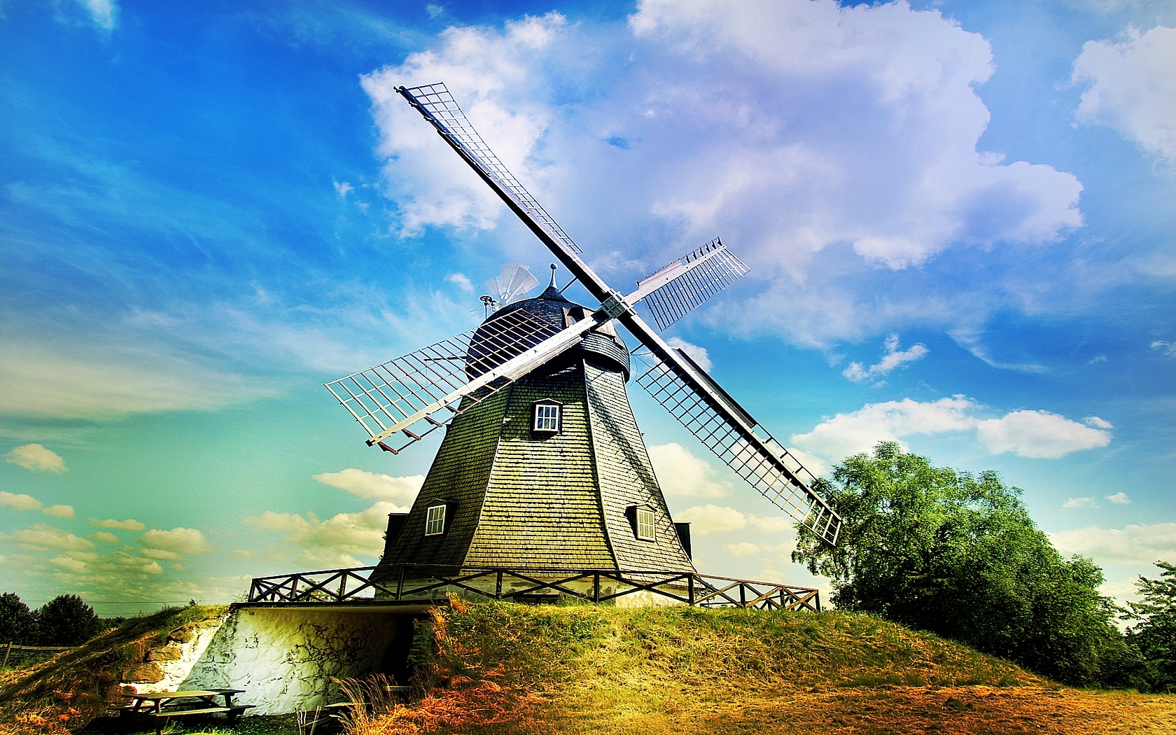 43 Pc Windmill Wallpapers In Top Collection - Windmills , HD Wallpaper & Backgrounds