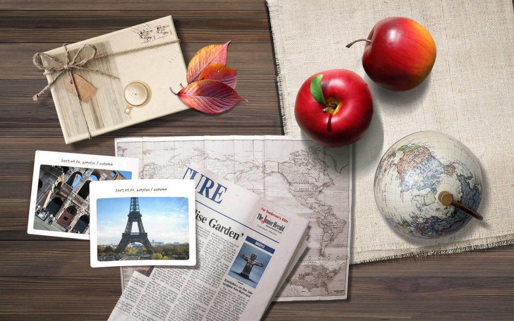 Travel Apple Drawings Photographs Table - Traveller Wallpaper Hd For Laptop , HD Wallpaper & Backgrounds