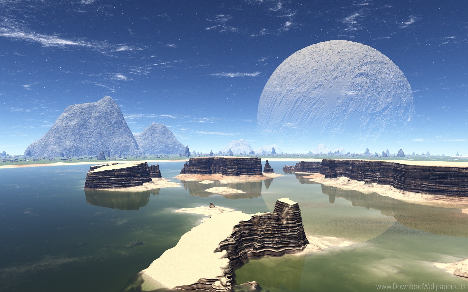 Download Original Size - Landscape From Other Planets , HD Wallpaper & Backgrounds