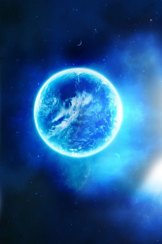 Planeta Azul Hermoso En El Espacio Iphone X 8 7 6 5 - Beautiful Blue Planets , HD Wallpaper & Backgrounds