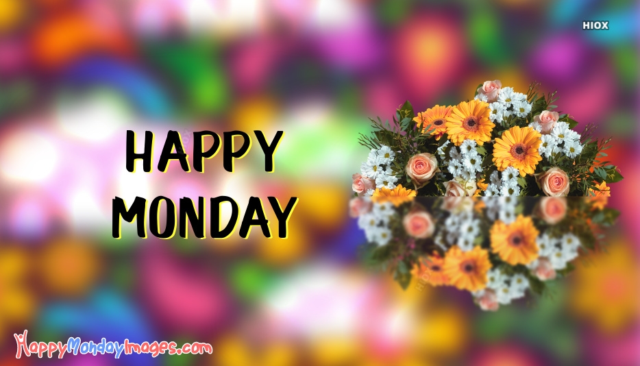Happy Monday Yellow Flowers Happymondayimages - Happy Monday Yellow Flower , HD Wallpaper & Backgrounds