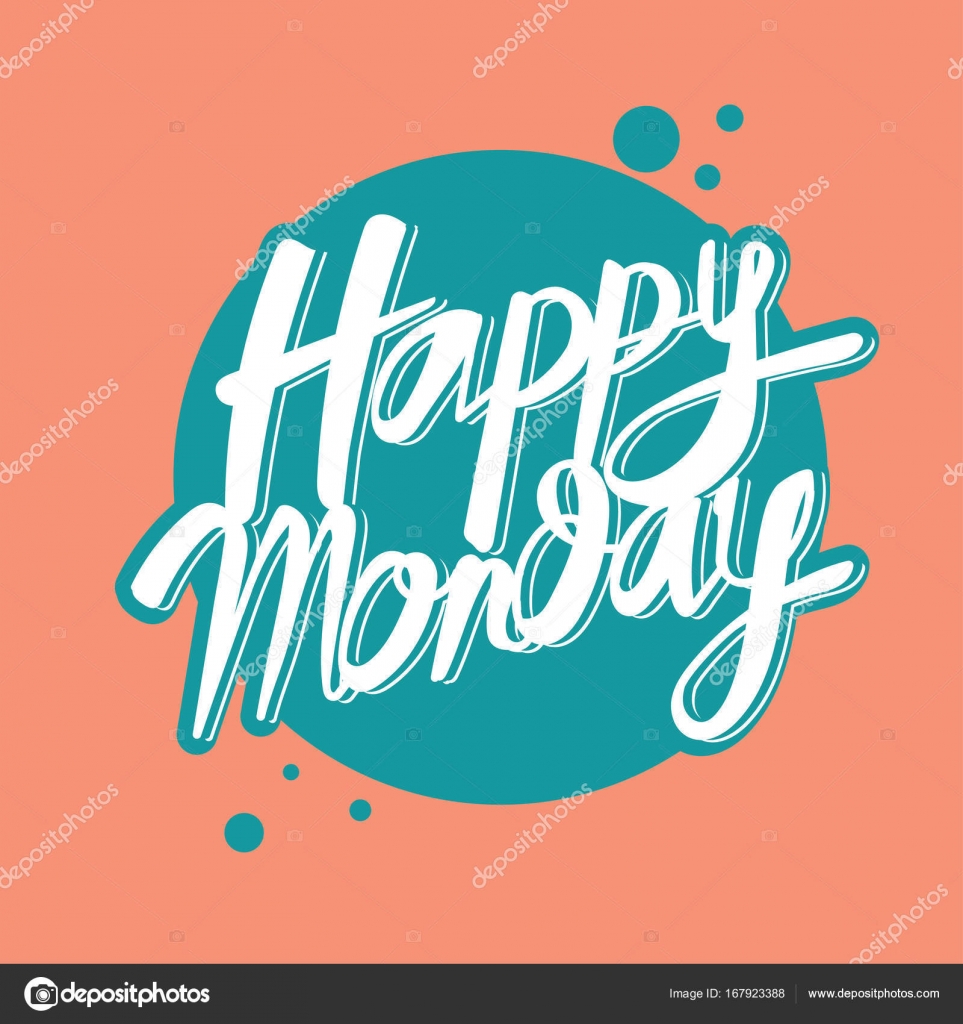 Happy Monday Typography With Calligraphy Art - Poster , HD Wallpaper & Backgrounds