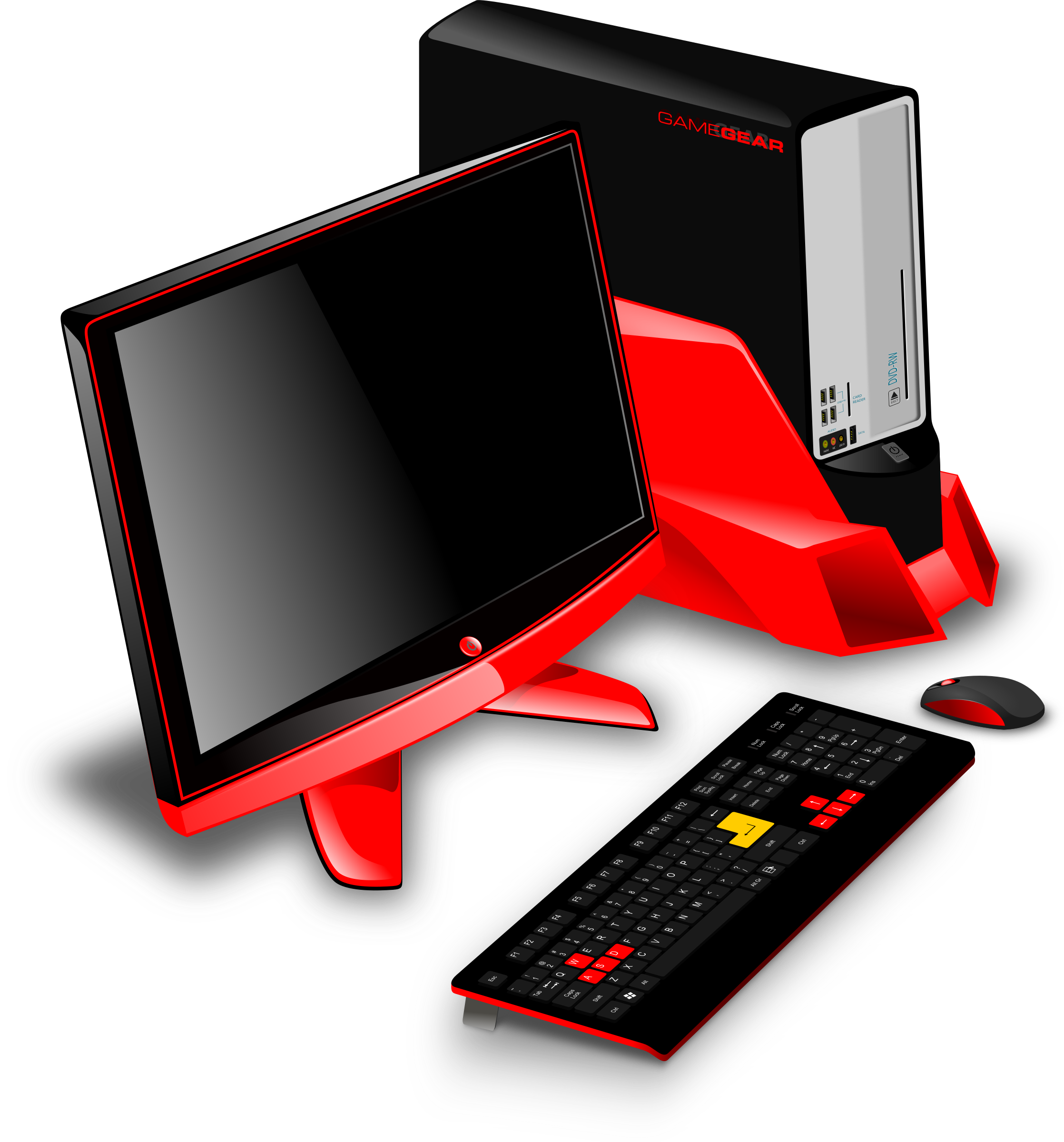 Computer Desktop Pc Png - Gaming Desktop Clipart , HD Wallpaper & Backgrounds