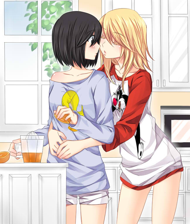 Kissinggood Morning Kiss [girl Friends] - Girlfriends Manga , HD Wallpaper & Backgrounds