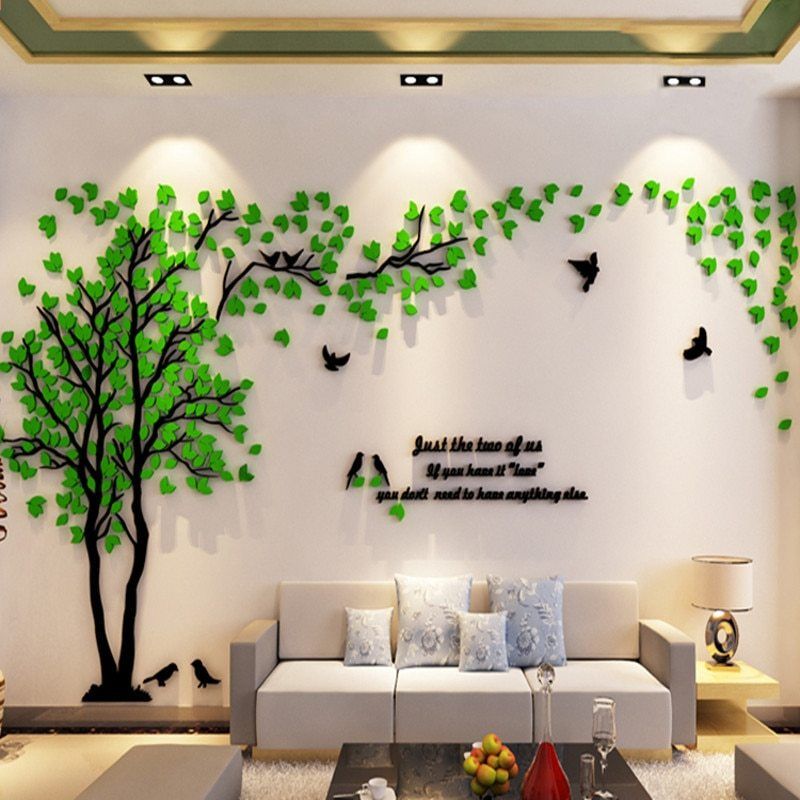बड़े आकार के पेड़ एक्रिलिक सजावटी 3 डी दीवार स्टिकर - Wall Poster For Home , HD Wallpaper & Backgrounds