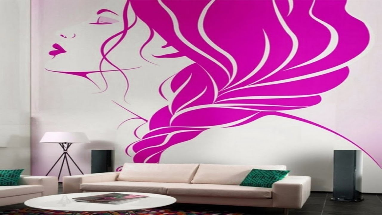 Wall Painting Building Creative Ideas For Living Room - Wall Painting For Room , HD Wallpaper & Backgrounds